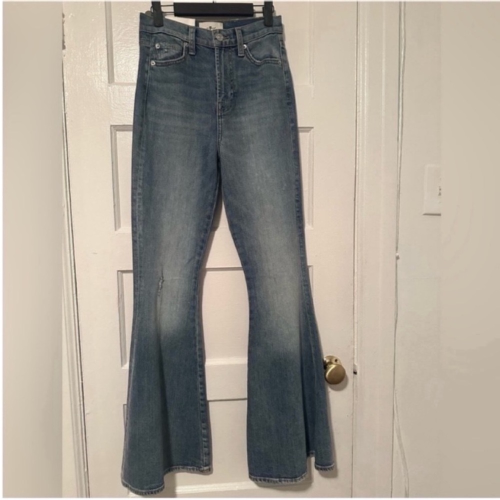 7 For All Mankind Light Blue Wide Leg Jeans